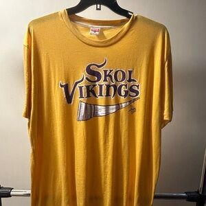 HOMAGE Minnesota Vikings Yellow T-Shirt
